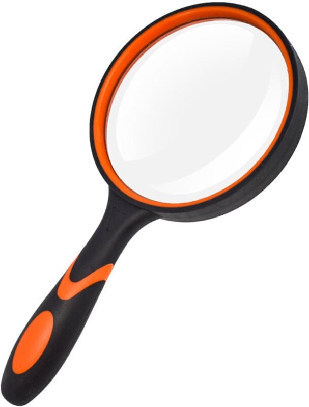 100-mm-Leselupe, Handlupe mit rutschfestem Gummigriff, geeignet für Kinder und ältere Menschen mit naturwissenschaftlich...