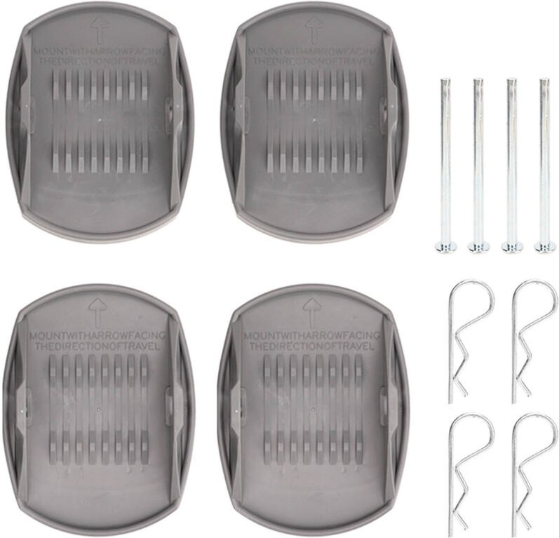 TIKATARER Wohnmobil-Stützfüße, 4-teiliges ABS-Metall-Stabilisierungspad mit Zubehör, Stabilisierungsblöcke für Wohnwagen...