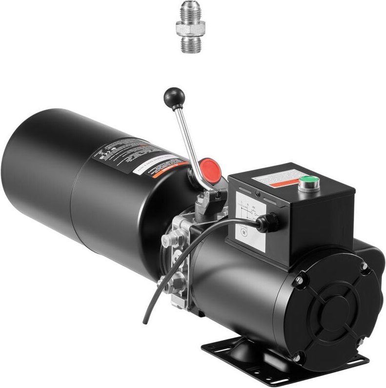 Mophorn Hydraulikpumpe Hydraulikaggregat AC 220 V, 10 Qt einfachwirkende Einheit, 6,3 L/min Ölfluss, max. Druck 22 MPa f...