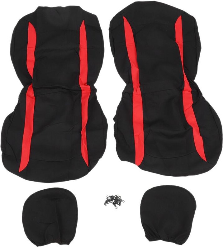 CFTGIW Set mit 4 Auto-Kopfstützen-Schutzbezügen, Universalzubehör, 3 Varianten zur Auswahl (Rot Schwarz).