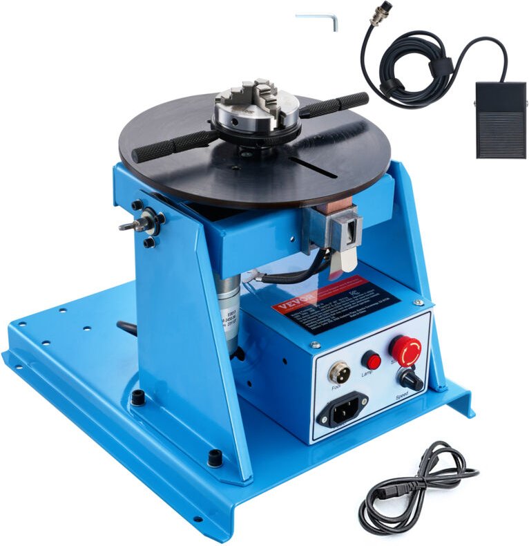 Vevor Schweißdrehtisch 20 w Schweißpositionierer 1-12 U/min Manipulator 10 kg(Horizontal)/5 kg(vertikal) Drehtisch 0–90°...