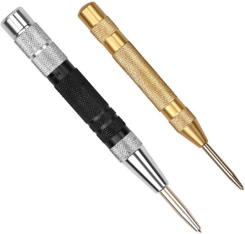 Vtizikl Fei Yu 2Pcs Fort Centre Automatique Reglable Punch Spring Loaded Outils De Forage En Metal