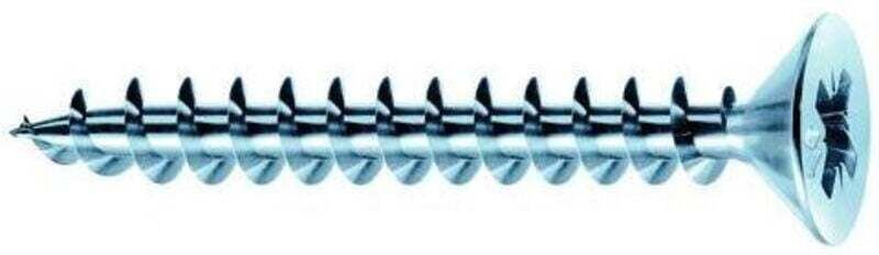 Panelvit-Schrauben mit Pozidriv-Zylinderkopf – Vollgewinde – Weiß verzinkt – Ø 6 x 50 mm – Packung mit 200 Stück – PVACZ...