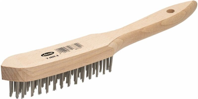 Drahtbürste ∙ Stahl ∙ 4-reihig ∙ V6809-4 ∙ Länge: 150 mm
