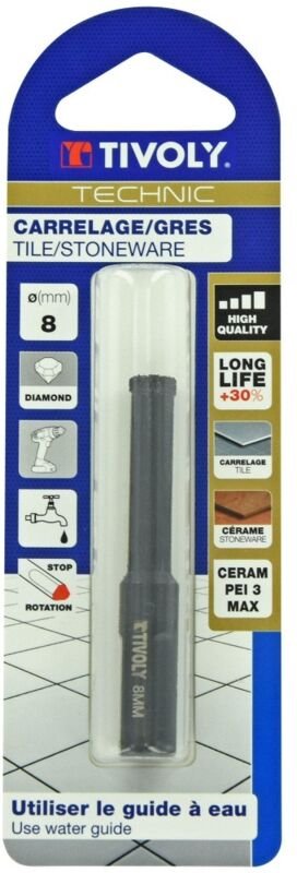 TIVOLY 8mm Diamantbohrer für Steinzeugfliesen TIVOLY