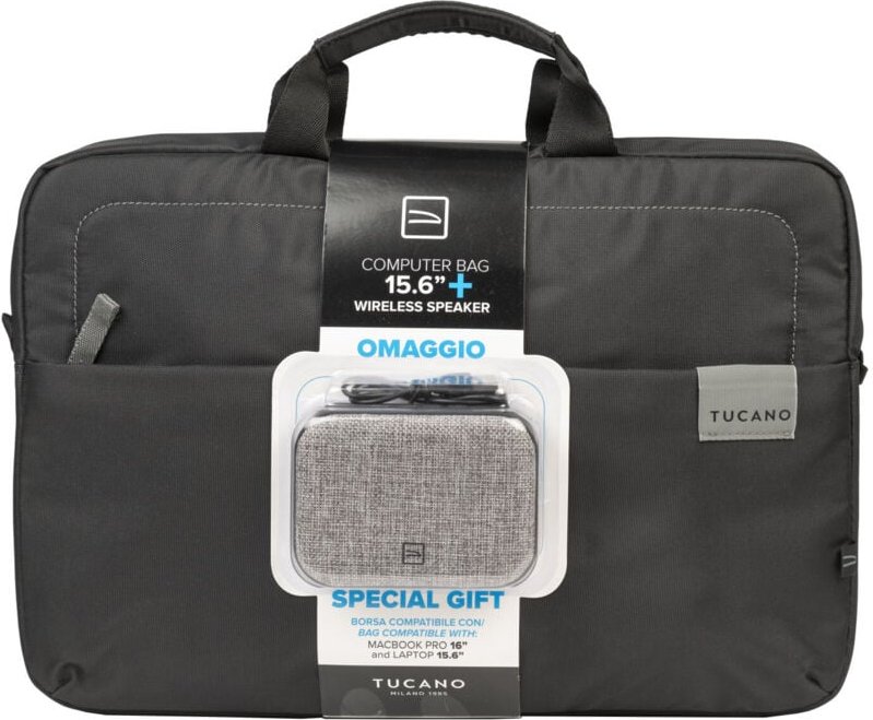 Tucano BU-BTIPO-SPK-BK Laptoptasche 39,6 cm (15.6") Toploader-Tasche Schwarz