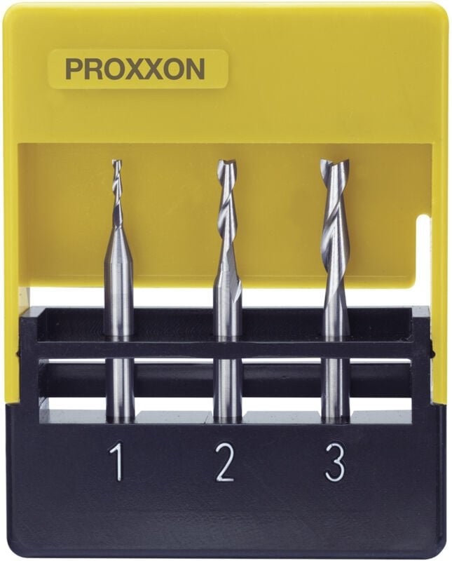 Proxxon - Vollhartmetall-Schaftfräsersatz, 1 - 2 - 3 mm (3-teilig) - 27116