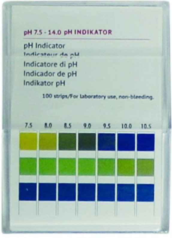 Judo Messbesteck pH-Wert 7,5 - 14 Teststäbchen zur Überwachung des pH-Wertes, 100 Stück
