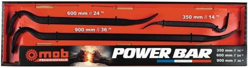 Mob Outillage - Peddinghaus power bar Satz 14, 24 & 36' - 350, 600 & 900 mm