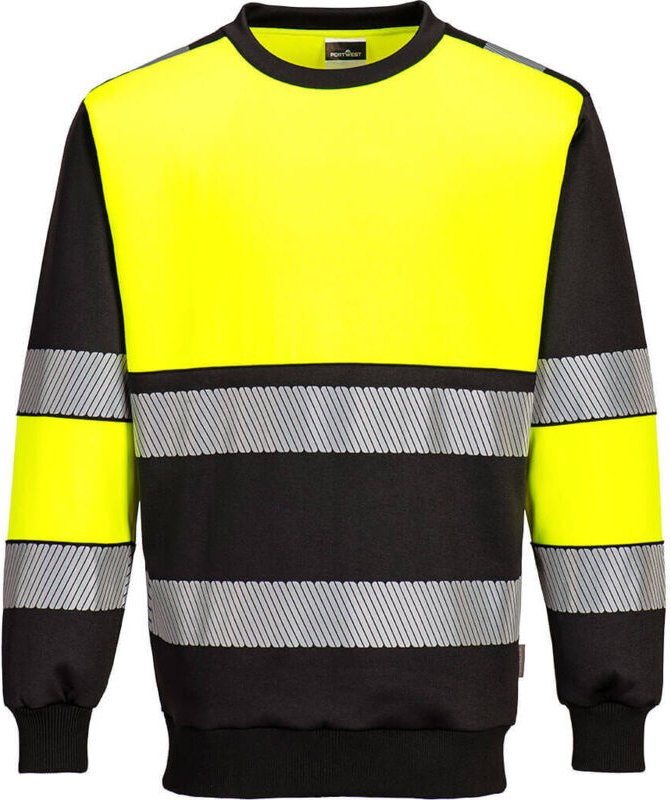 Sweatshirt PW3 H-Vis Klasse 1 Gelb/Schwarz 3XL
