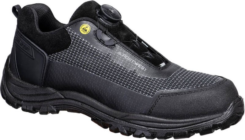 Portwest Girder Composite Mid S3s Esd Sr Fo Schuhe - Größe 37 - Schwarz/Grau