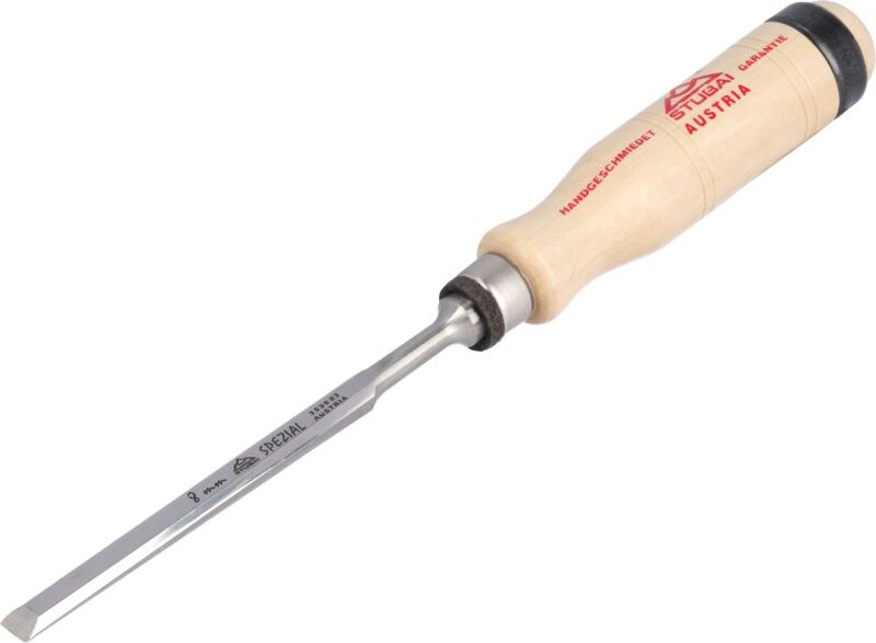 Spezial Stemmeisen (Stechbeitel) mit Weißenbuchenheft Breite 8 mm - Stubai