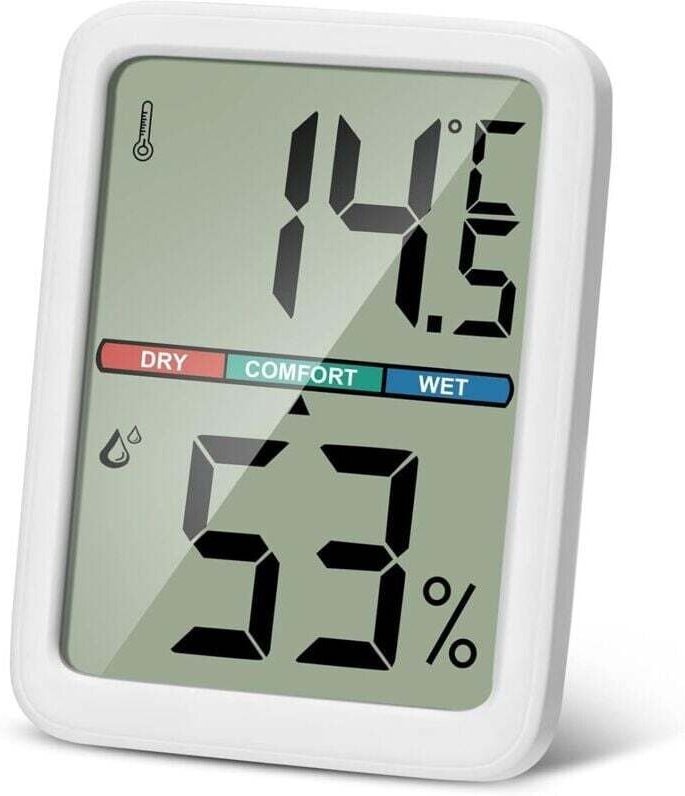 Mini-Digitalthermometer und -Hygrometer für den Innenbereich, mit Komfortsymbol für Kinderzimmer, Wohnzimmer, Büro, Zuha...