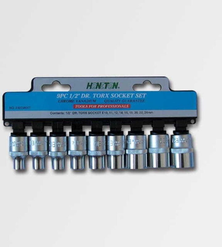 HONITON 9-teilige Steckschlüsseleinsätze 1/2" TORX 4009