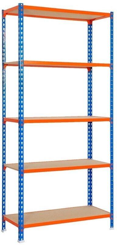 Steckregal aus Metall mit Spanplatte woodclick 5/400 simon rack