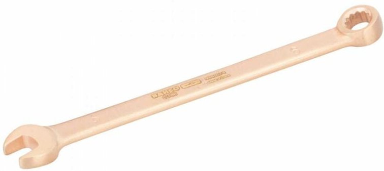 Bahco Funkenfreier 7-mm-Ring-Maulschlüssel aus Kupferberyllium, 120 mm