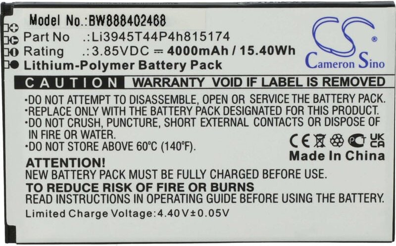 Vhbw - Akku kompatibel mit zte MU500, MU501 Router Modem Hotspots (4000mAh, 3,85V, Li-Polymer)