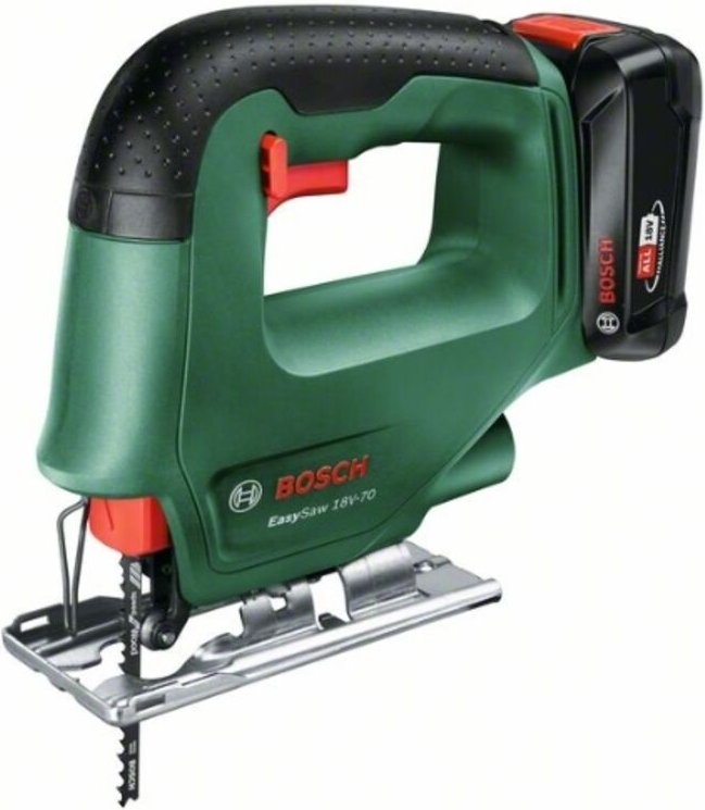 Bosch Akku-Stichsäge EasySaw 18V-70, incl. 1x Akku PBA 2 Ah, Ladegerät, Sägeblatt, Karton