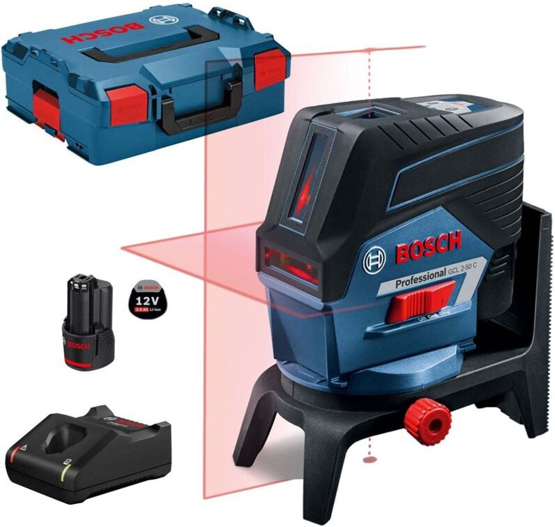 Bosch Kombilaser gcl 2-50 c mit 1x 2,0 Ah Li-Ion Akku im Set + Lader in l-boxx