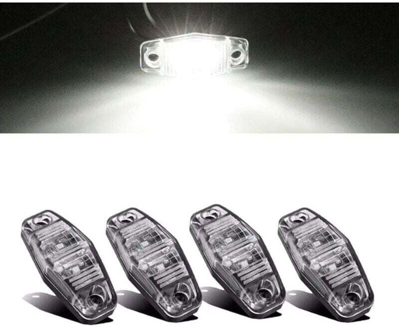 Seitenmarkierungsleuchten, wasserdichte Seitenleuchten, 2 wasserdichte LED-Umrissleuchten für 12 V 24 V Universal-LKW-An...