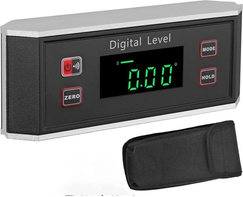 Magnetischer digitaler Neigungsmesser aus Aluminium mit akustischem Alarm, automatischer Ablesung, digitaler Winkelanzei...