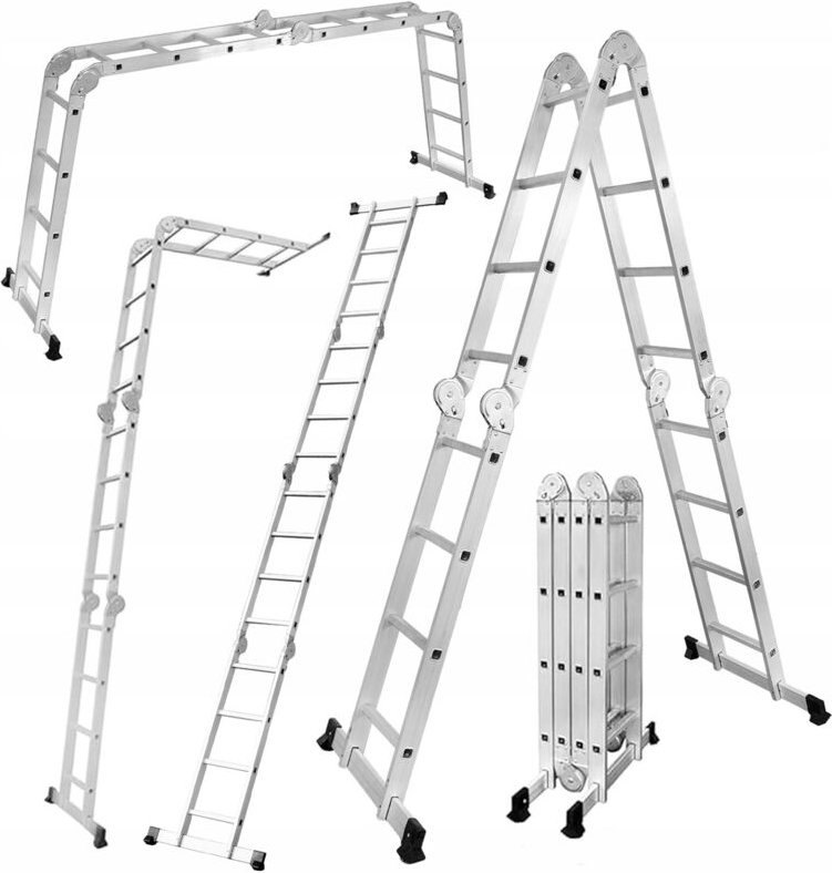 Faltbare Aluminium-Multifunktionsleiter 4x4