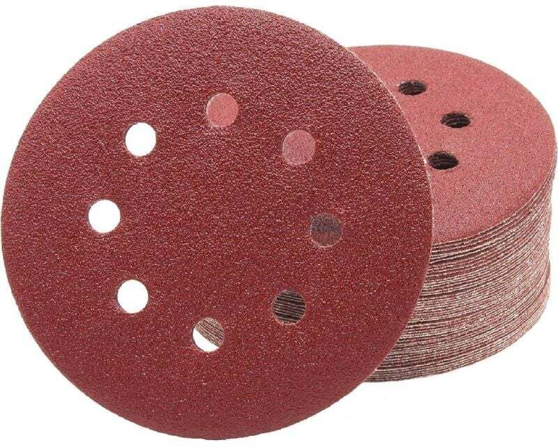 Professionelle Schleifscheiben, 50 Stück, 8 Löcher, Ø 125 mm, Körnung 100, für Exzenterschleifer. Schleifblätter, Schlei...