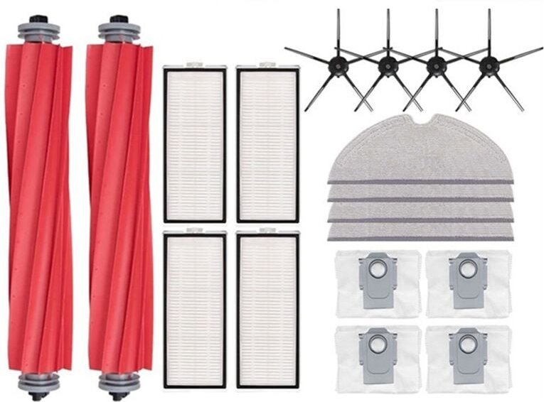 Hepa-Filter Staubsauger Hauptseitenbürste Wischtuch Staubbeutel
