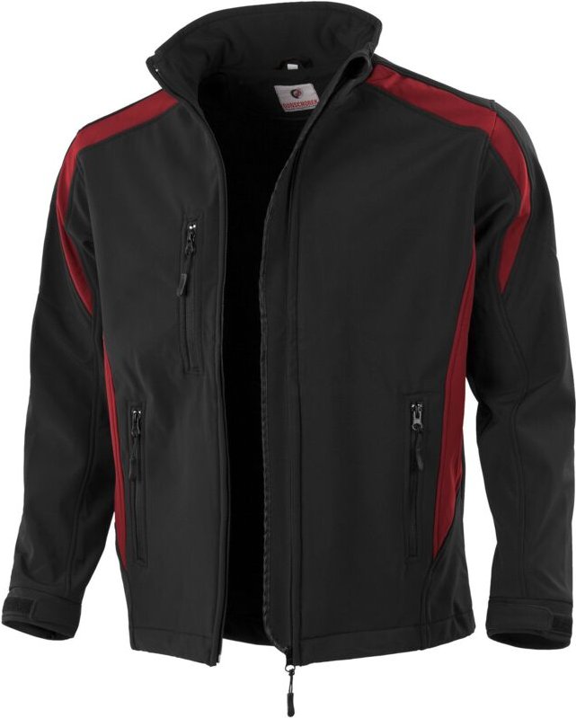 Qualitex Softshelljacke, Größe: XL, Farbe: schwarz/rot