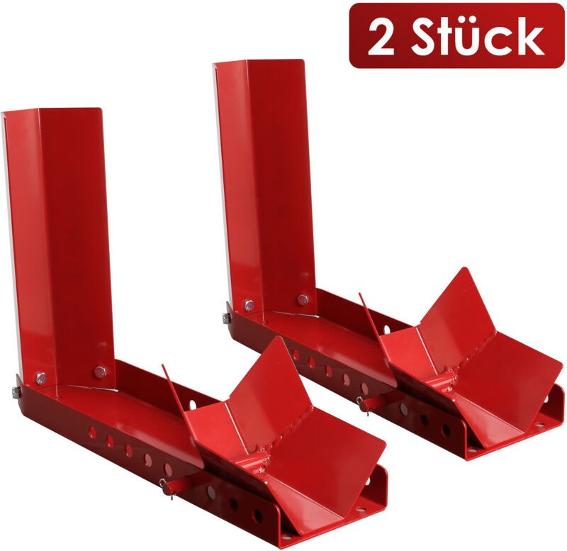 Randaco 2x Motorradständer Halterung Motorradheber hinten Montagehilfe Transporthalterung Motorradhalterung rot