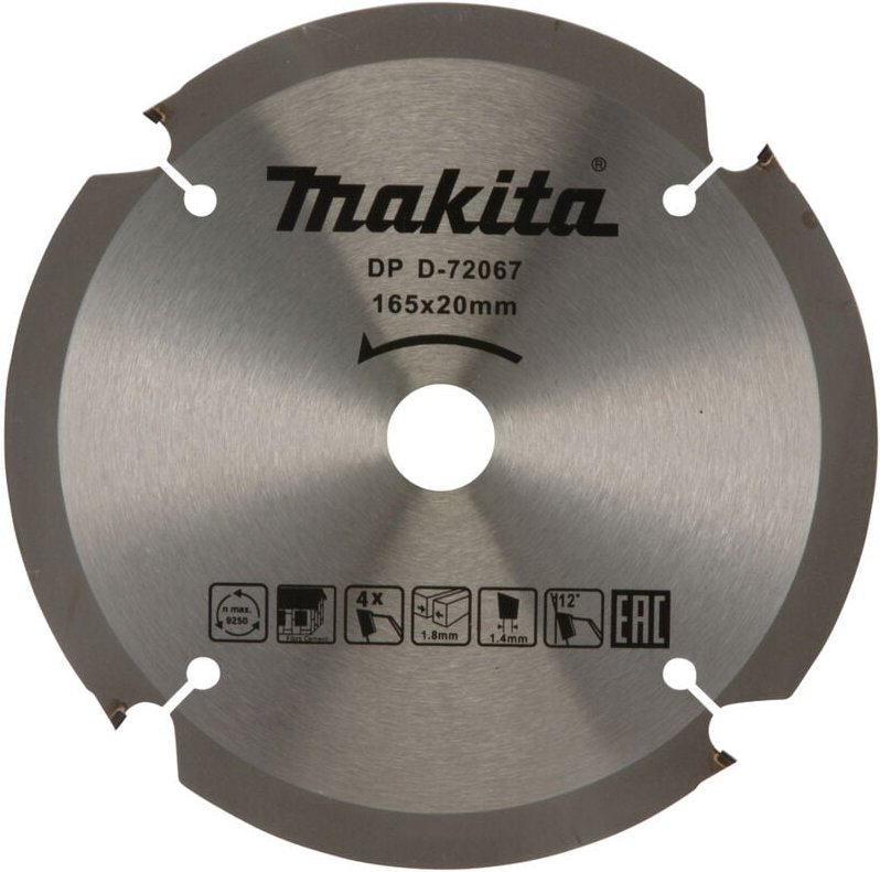D-72067 pkd Faserzementscheibe 165x20x4D - Makita