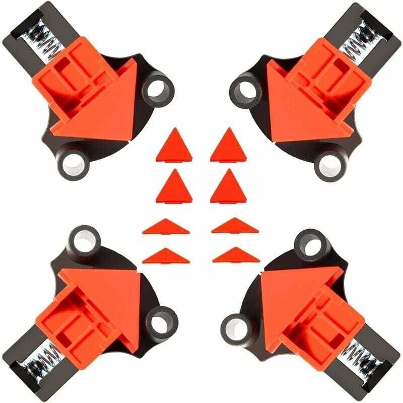 4 Stück Eckklemmen – Eckklemmen – rechtwinklige Klemme – austauschbar 60 Grad, 90 Grad, 120 Grad, für Holzbearbeitung, D...