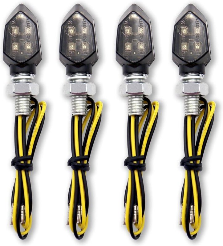 4 x led Motorrad Blinker, 12V wasserdichte Mini Motorrad Lichter, E-geprüft für Motorrad, Tretautos - Lntyq