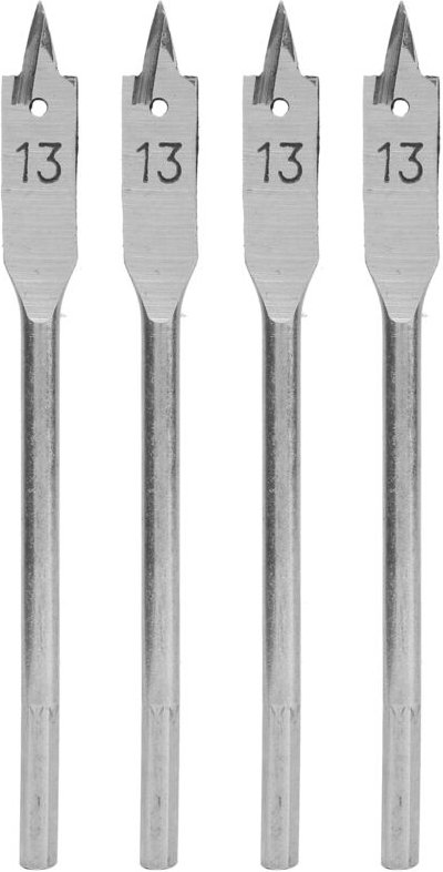 4er-Set Flachbohrer für Heimwerkerarbeiten mit hoher Härte und Langlebigkeit für 13-mm-Löcher, sehr praktisch, mit verst...