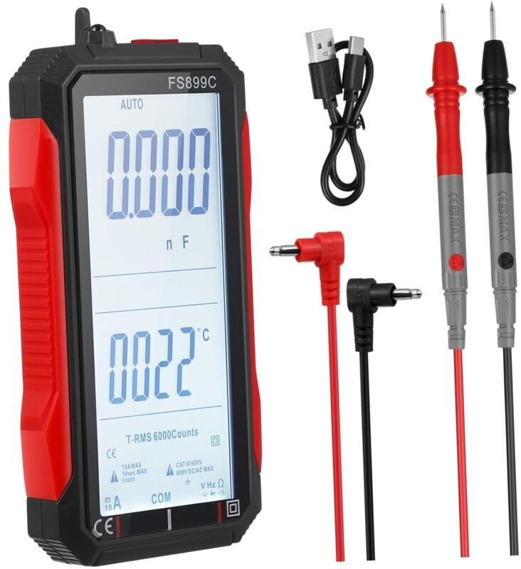 Stiftförmiges Multimeter, Amperemessung, Digitalmultimeter, Kfz-Digitalmultimeter, Amperemeter-Tester, eingebauter Lithi...