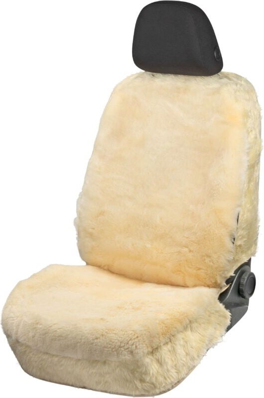 Walser - Autositzbezug Mona Lammfell & Webpelz, 12-14 mm beige - ZippIt 110 & 115