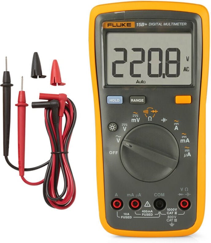 Digitalmultimeter + kann AC/DC-Spannung, Strom, Widerstand, Kapazität messen + Durchgangsprüfung ohne Batteriestrom