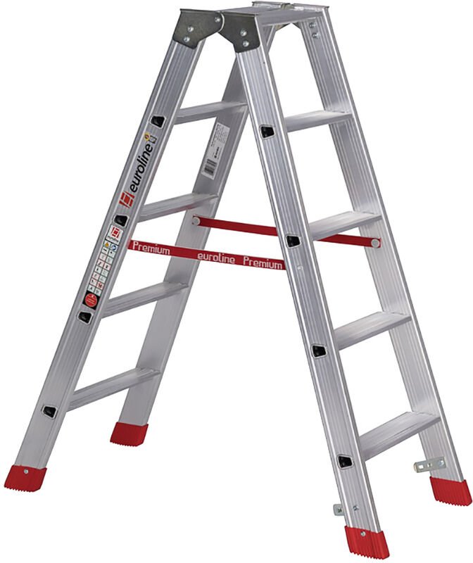 Euroline Premium 30577 Stufenstehleiter 2x5 Stufen