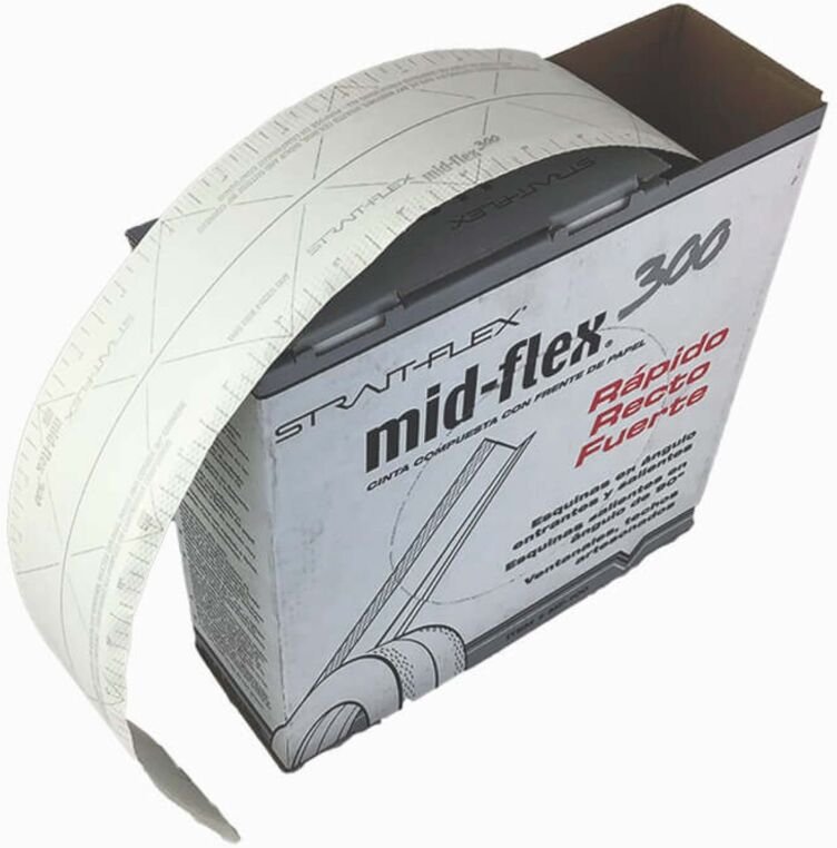 Kantenprofil Mid Flex 300, flex. Winkel Weiß hoher Kantenschutz, für Innen- & Außenkanten im Trockenbau, 1 Rolle á 30,5m...