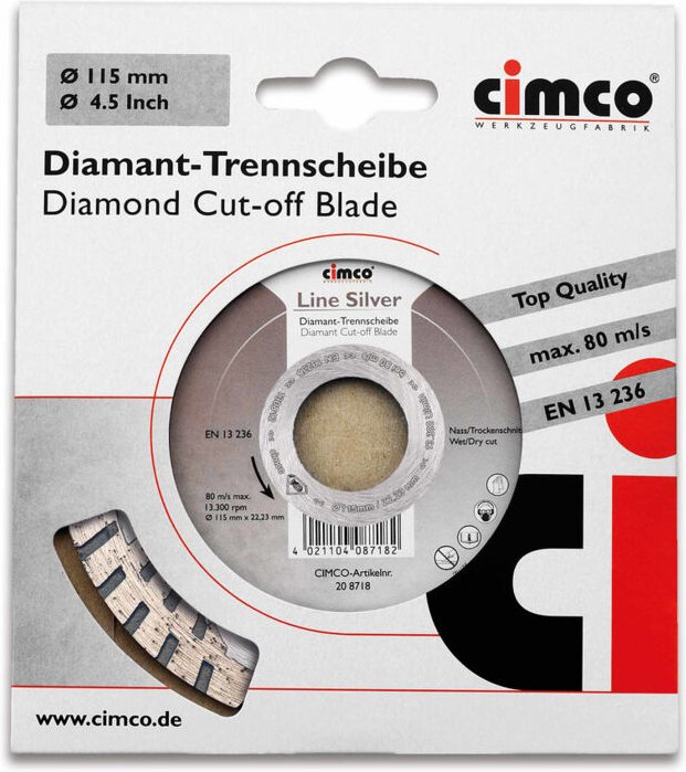 Thumbnail - Cimco Diamanttrennscheibe D=125mm 208720