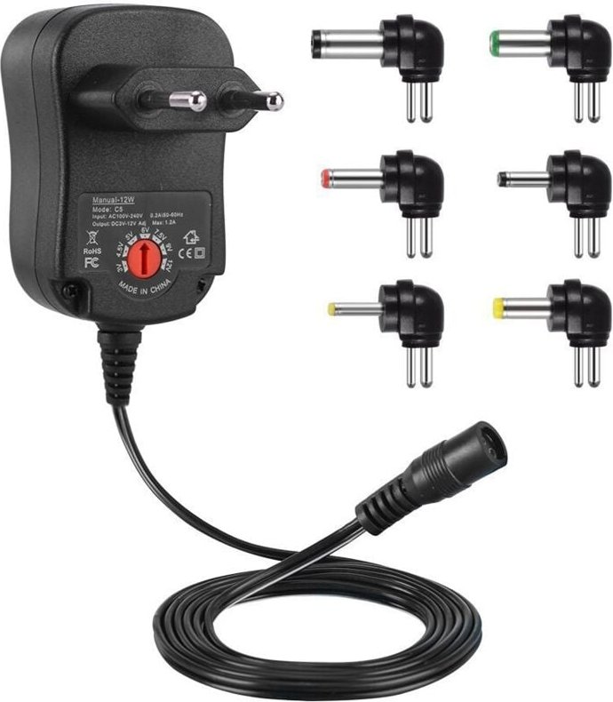 12W Universal-Netzteil 3V 4,5V 5V 6V 7,5V 9V und 12V, dc 220V Transformator Netzladegerät für VTech Kidimagic Starlight ...