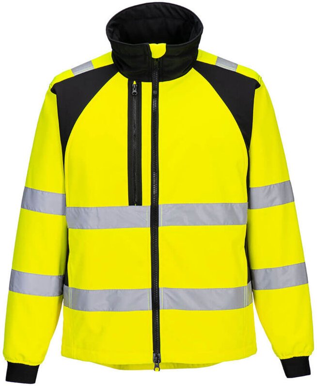 Softshell-Jacke Hochsichtbarkeit Eco Wx2 (2 Schichten) - Größe XXXL - Gelb/Schwarz - Portwest