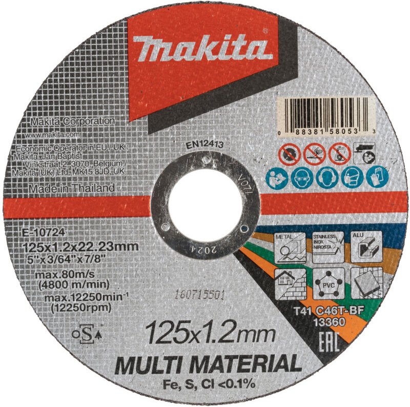 E-10724 Mehrmaterial-Trennscheibe 125x12x2223mm - Makita