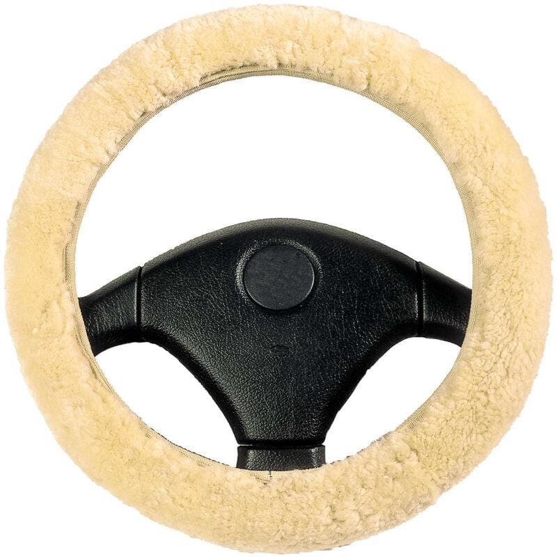Carcomfort - Lammfell Lenkradbezug beige