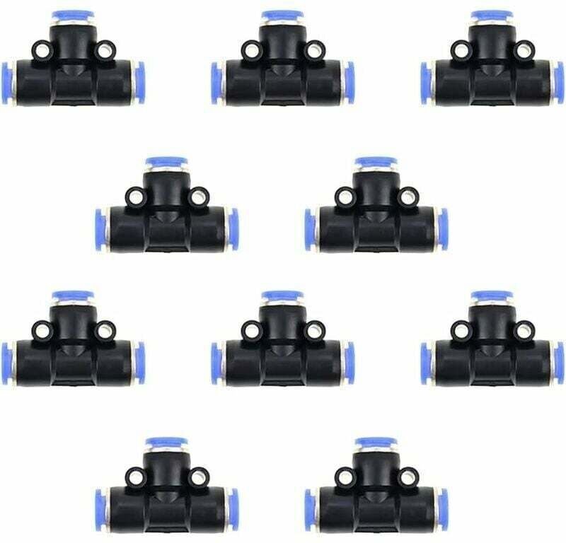 YMYNY 10 Stück Pneumatische Anschluss-Schlaucharmaturen Schnellverbinder 6 mm Pneumatische Push-In-Schnellverbinder