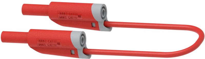 2710-IEC-CD1-25R Messleitung Lamellenstecker 4 mm Lamellenstecker 4 mm 25 cm Rot 1 St. - Electro Pjp