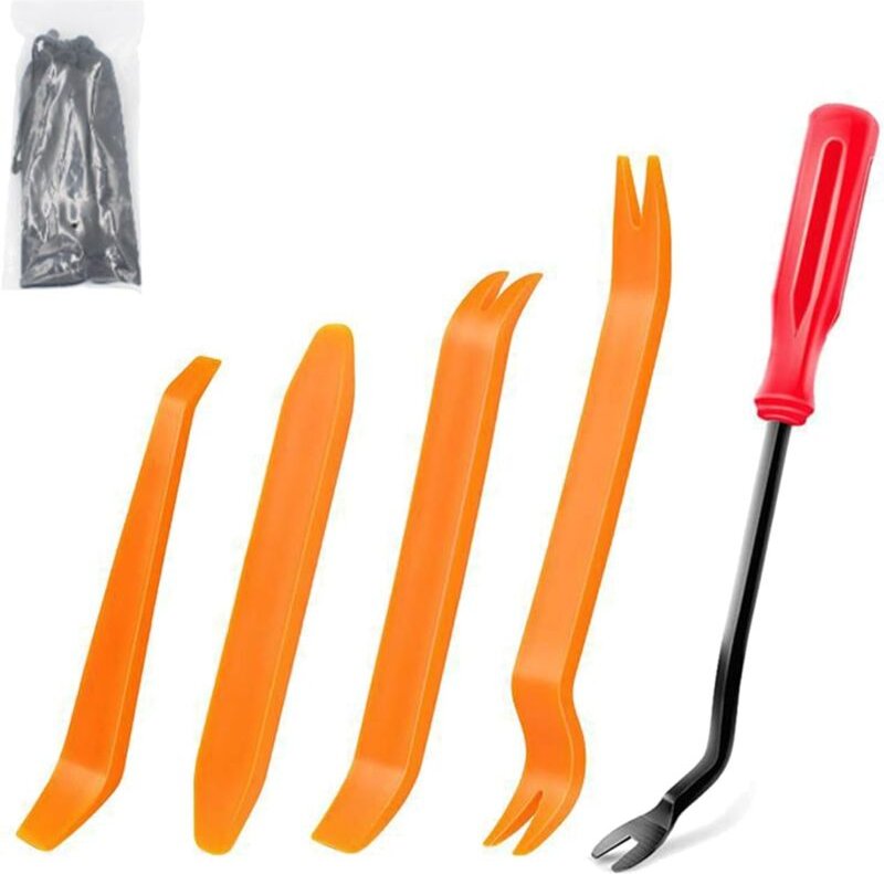 Bluedeer - 5 Stück Auto Demontage Werkzeug Set Zierleistenkeile Innenraum Verkleidung Türverkleidung, Hebelwerkzeug Auto...