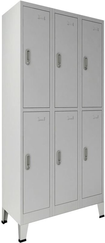 Schließfachschrank Grau 45 x 90 x 180 cm vidaXL