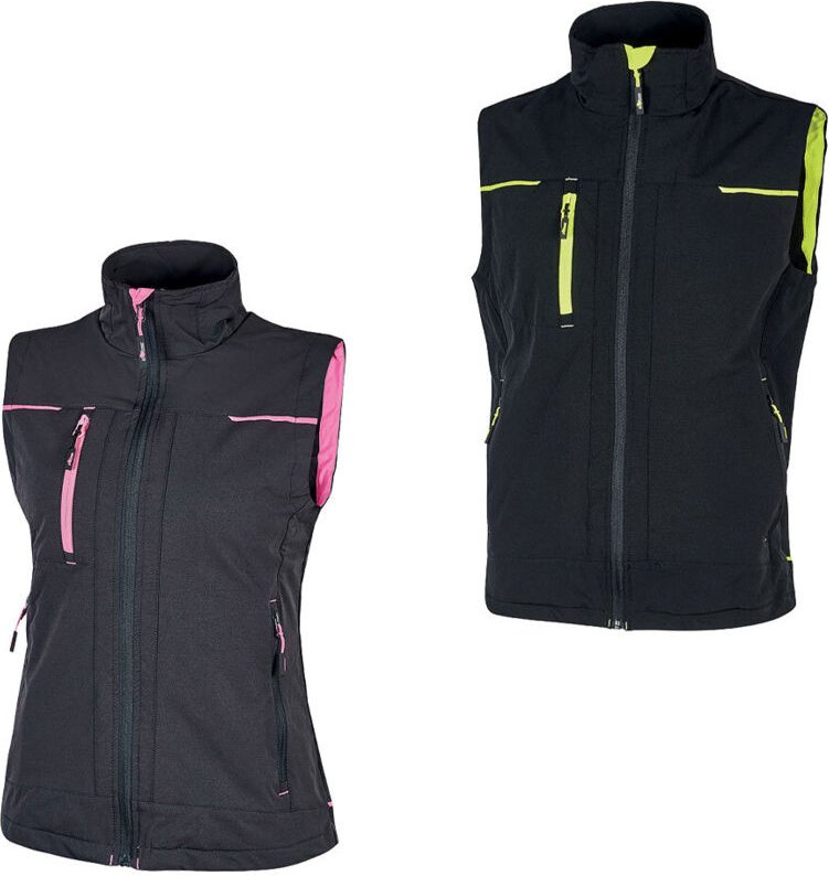 U-Power Saturn Lady U-4 Stretch Damen-Arbeitsweste - - Schwarze