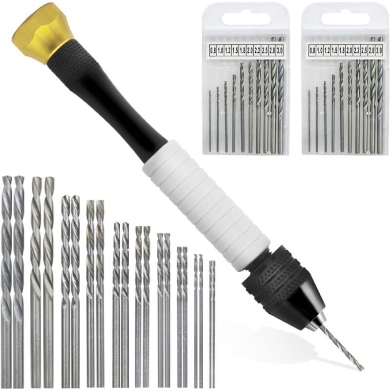 CCYKXA 20-teilige Mikro-Spiralbohrer-Bits, Schmuckherstellung, Rotationswerkzeuge für Holz, Schmuck, Kunststoff, Miniatu...